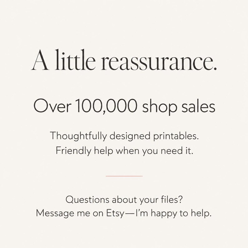 Customer review beside a preview of the printable monthly cleaning checklist and seller support information.