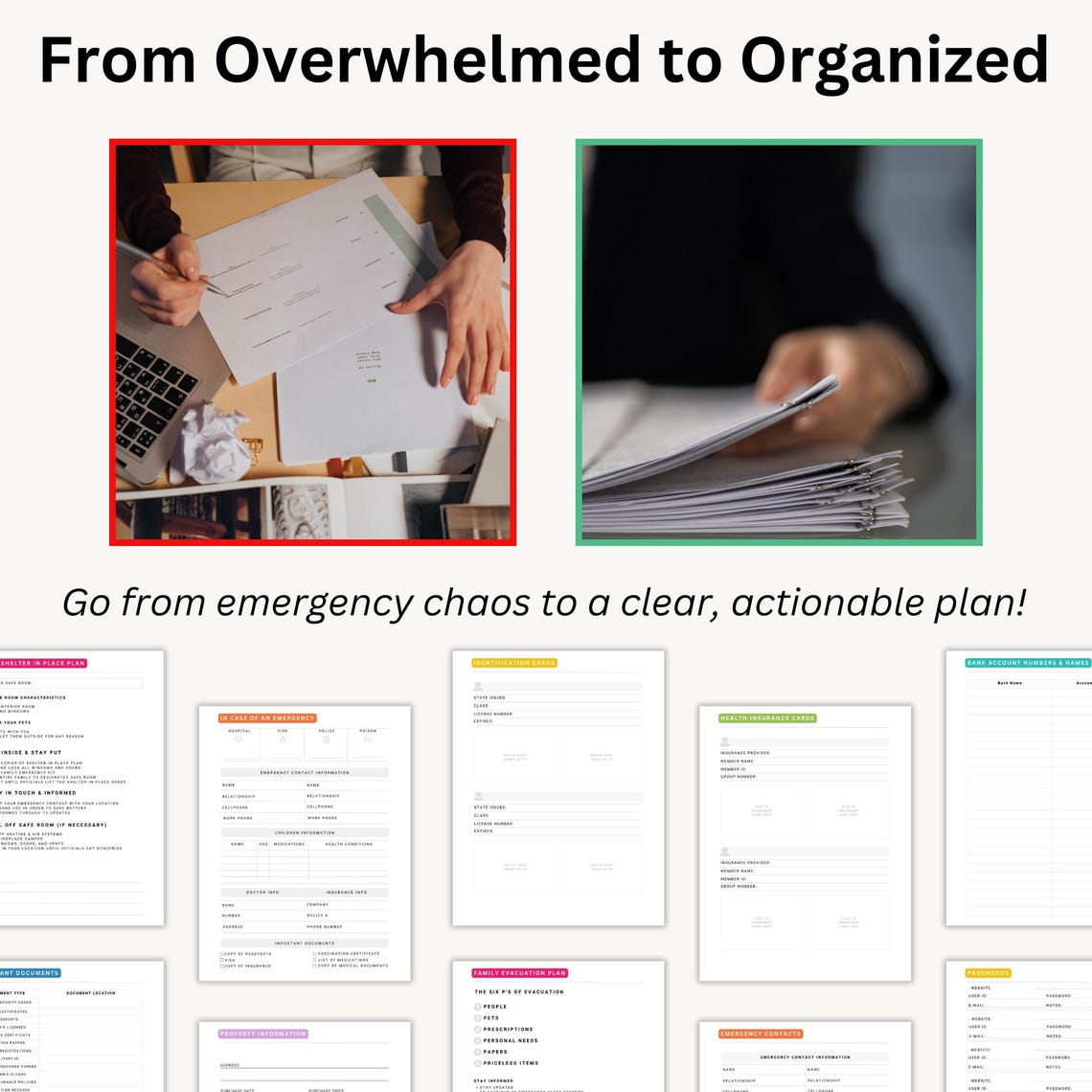 Just in Case Binder Printable, Just in Case Emergency Binder, the ...