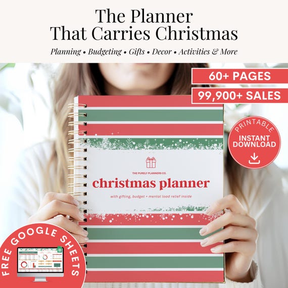 Christmas Planner Printable, Holiday Planner, Gift Budget Planner, Xmas Planner, Christmas Gift List, Christmas Binder, Christmas To Do List