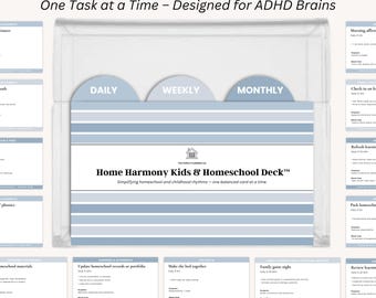 Daily Routine Cards For Kids Visual Schedule Deck ADHD Parenting Tool Printable Routine Cards For Neurodivergent Executive Function Support