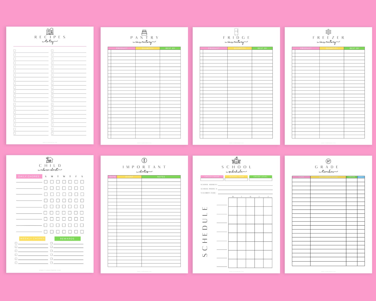 Household Planner Printables, Home Management Binder, Household Binder