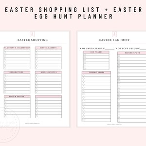 Easter Planner, Spring Planner, Easter Organizer, Easter Printable, Spring Printable, Easter Gifts, Easter Bunny, Holiday Printable image 5