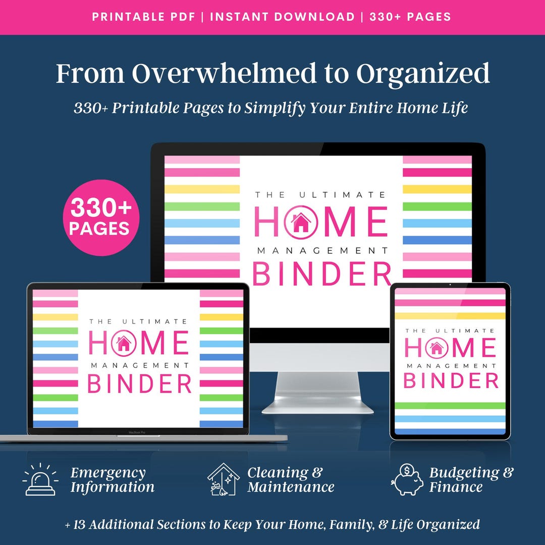 First Time Homeowner Binder Printable Home Setup Organizer Budget ...