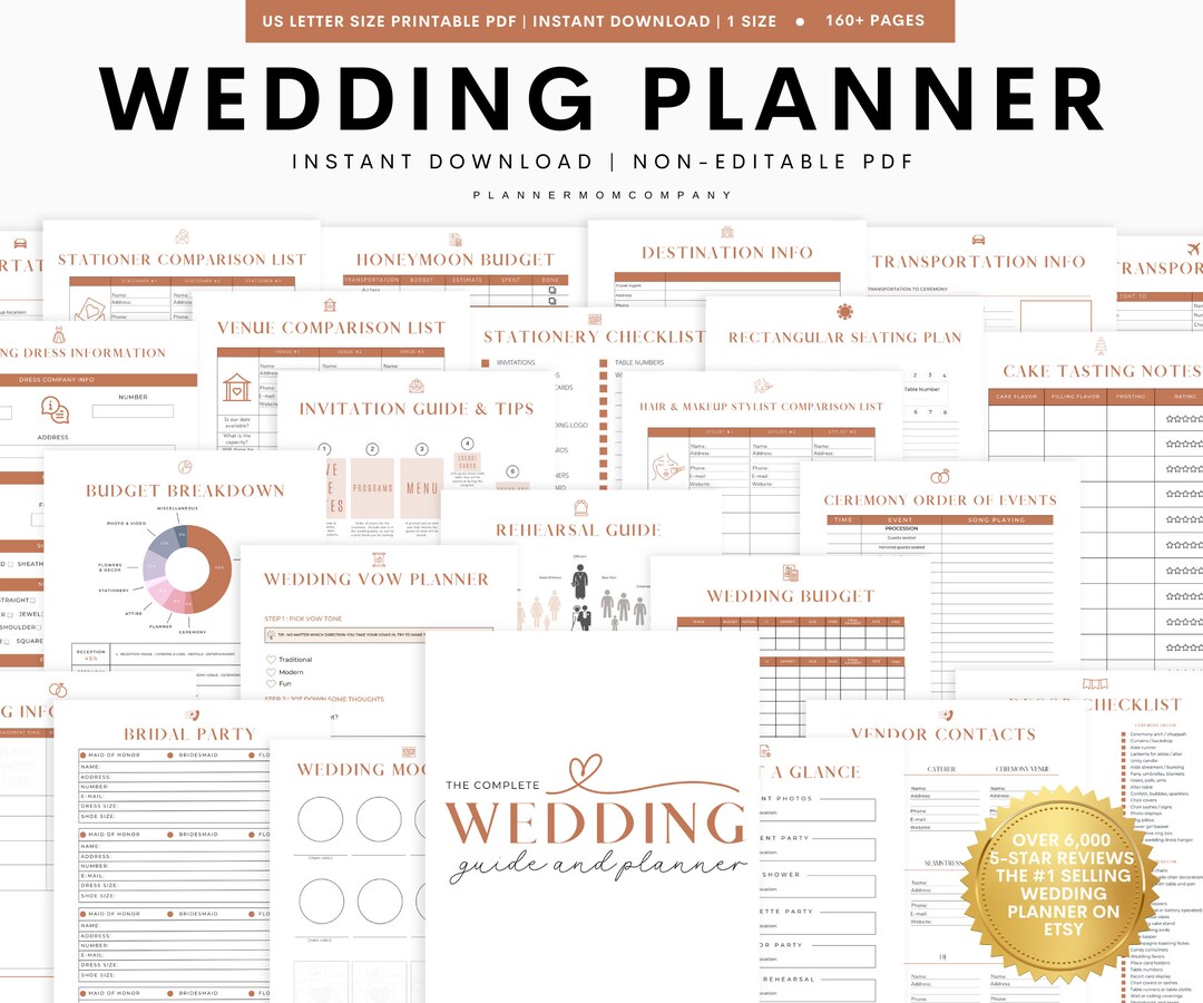 Wedding Planner Printable, Wedding Binder Template, Wedding Planning Wedding Planner Printable, Wedding Binder Template, Wedding Planning