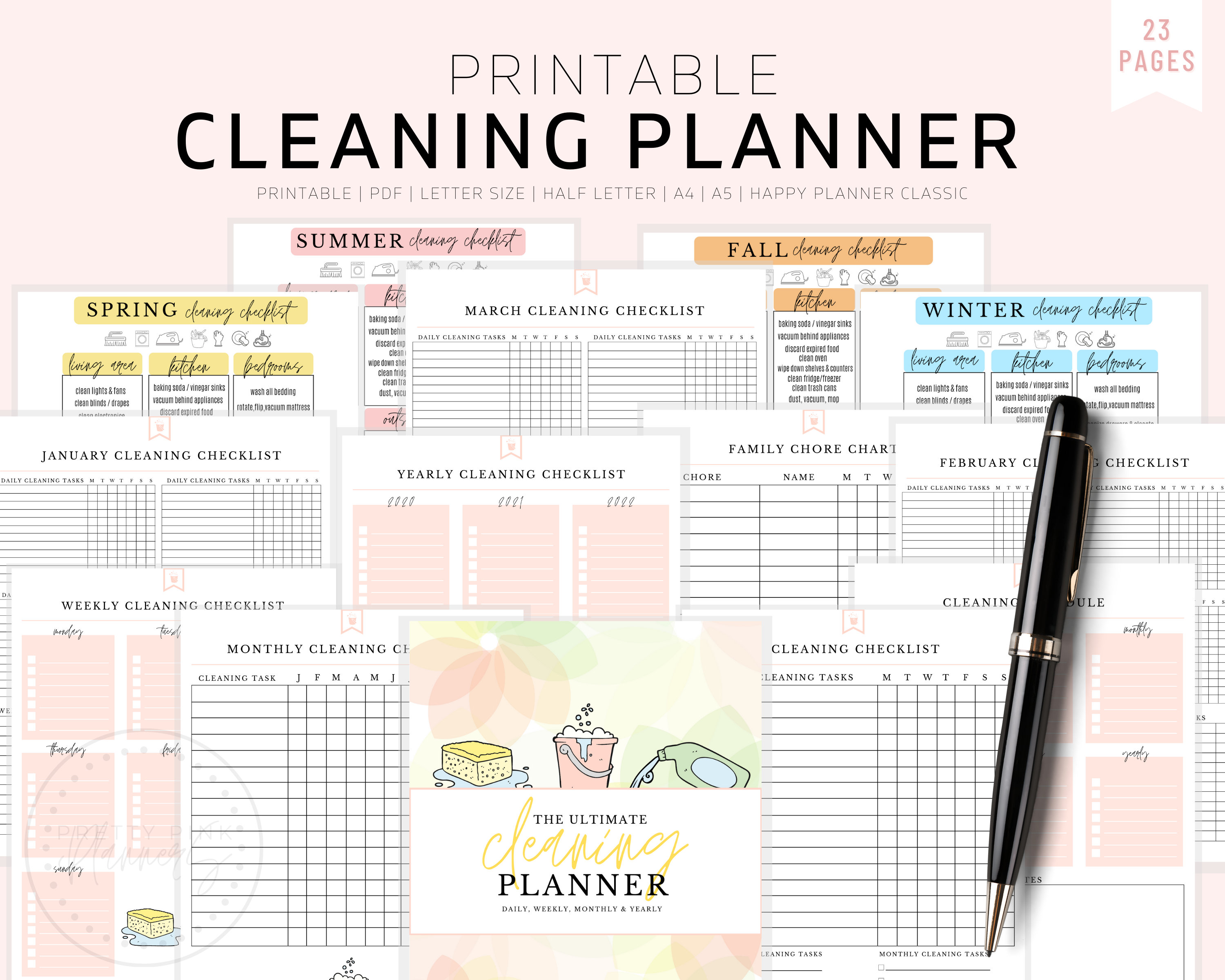 cleaning-schedule-cleaning-planner-cleaning-chart-home-etsy-australia