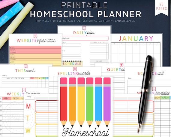 Homeschool Planner Homeschool Printable Homeschool Schedule