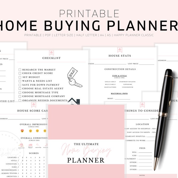 Moving Planning Kit, House Hunting Checklist, Moving Planner, Relocation Printable, Moving Checklist, Household PDF Printable,