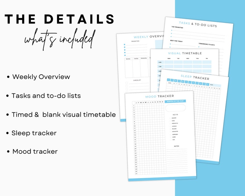 Autism Planner, Autism Planner Binder, Autism Planner Adult, Daily Planner For Autism, Daily Planner Autism, Autism Digital Planner image 5