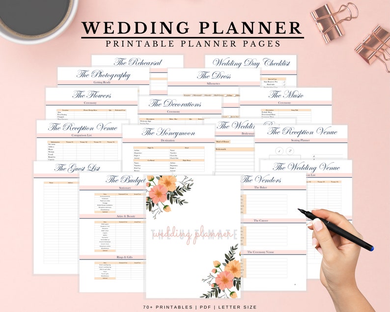printable wedding checklist planner