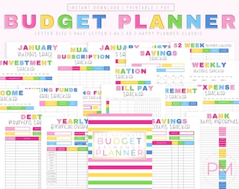 Finance Planner, Printable Financial Journal, Budget Planner Printable, Budget Planner Kit, Budget Binder, Budgeting Planner, Money Planning