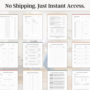 No shipping needed instant access to all printable homeschool pages