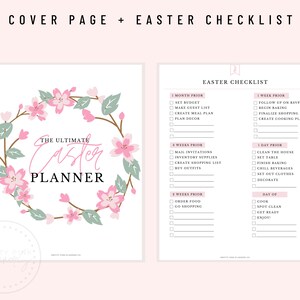 Easter Planner, Spring Planner, Easter Organizer, Easter Printable, Spring Printable, Easter Gifts, Easter Bunny, Holiday Printable image 2