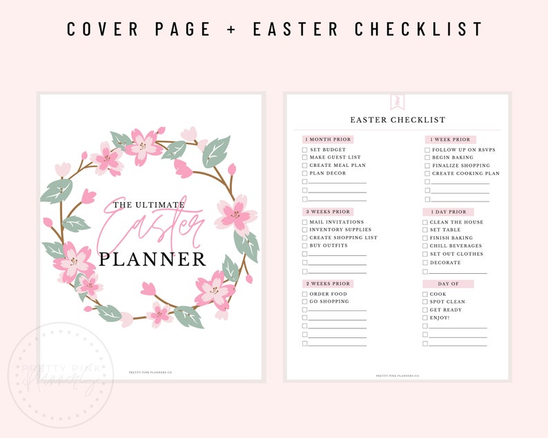 Easter Planner, Spring Planner, Easter Organizer, Easter Printable, Spring Printable, Easter Gifts, Easter Bunny, Holiday Printable image 2