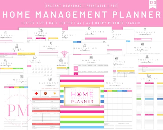 Household Planner Printables Home Management Binder - Etsy