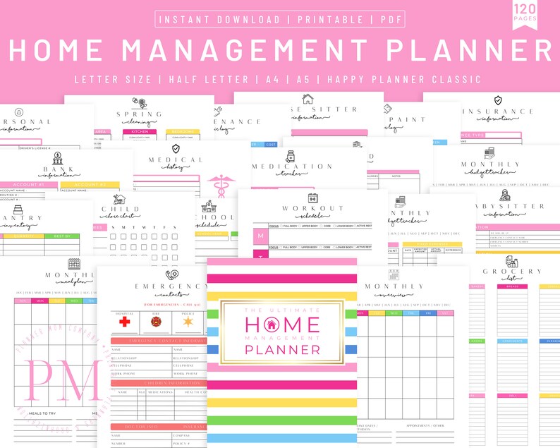 Household Planner Printables Home Management Binder - Etsy