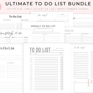 To Do List Pages, Daily To Do List, Grocery List, Shopping List, Printable To Do List, Bucket List, Task Management