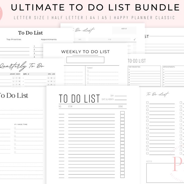 To Do List Pages, Daily To Do List, Grocery List, Shopping List, Printable To Do List, Bucket List, Task Management
