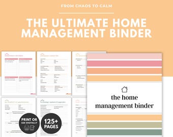 Planificador de vida, carpeta digital para la gestión del hogar, organizador imprimible para mujeres, planificador de vida en PDF para mamás ocupadas, kit de organización del hogar
