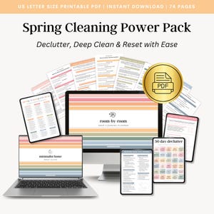 Frühjahrsputz Guide Printable Master Putz Checkliste Putzplaner Deep Clean CheckList 30 Tage Declutter Challenge Putzplan