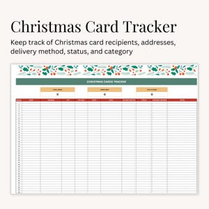 Clean and aesthetic holiday spreadsheet designed for Type A planners who love organized holiday prep