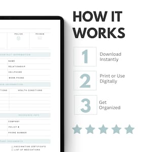 Household organizer printable binder pages for home organization, bill tracker, grocery list, and home management planner PDF