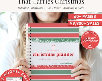 Christmas Planner Printable, Holiday Planner, Gift Budget Planner, Xmas Planner, Christmas Gift List, Christmas Binder, Christmas To Do List