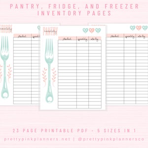 Meal Planner Printable, Weekly Meal Planner, Monthly Meal Planner, Half Size, A5, A4 Letter, Menu Planning Notebook, Planner Inserts image 4
