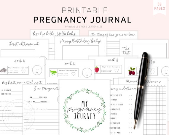 the-ultimate-pregnancy-journal-printable-pregnancy-journal-etsy-india