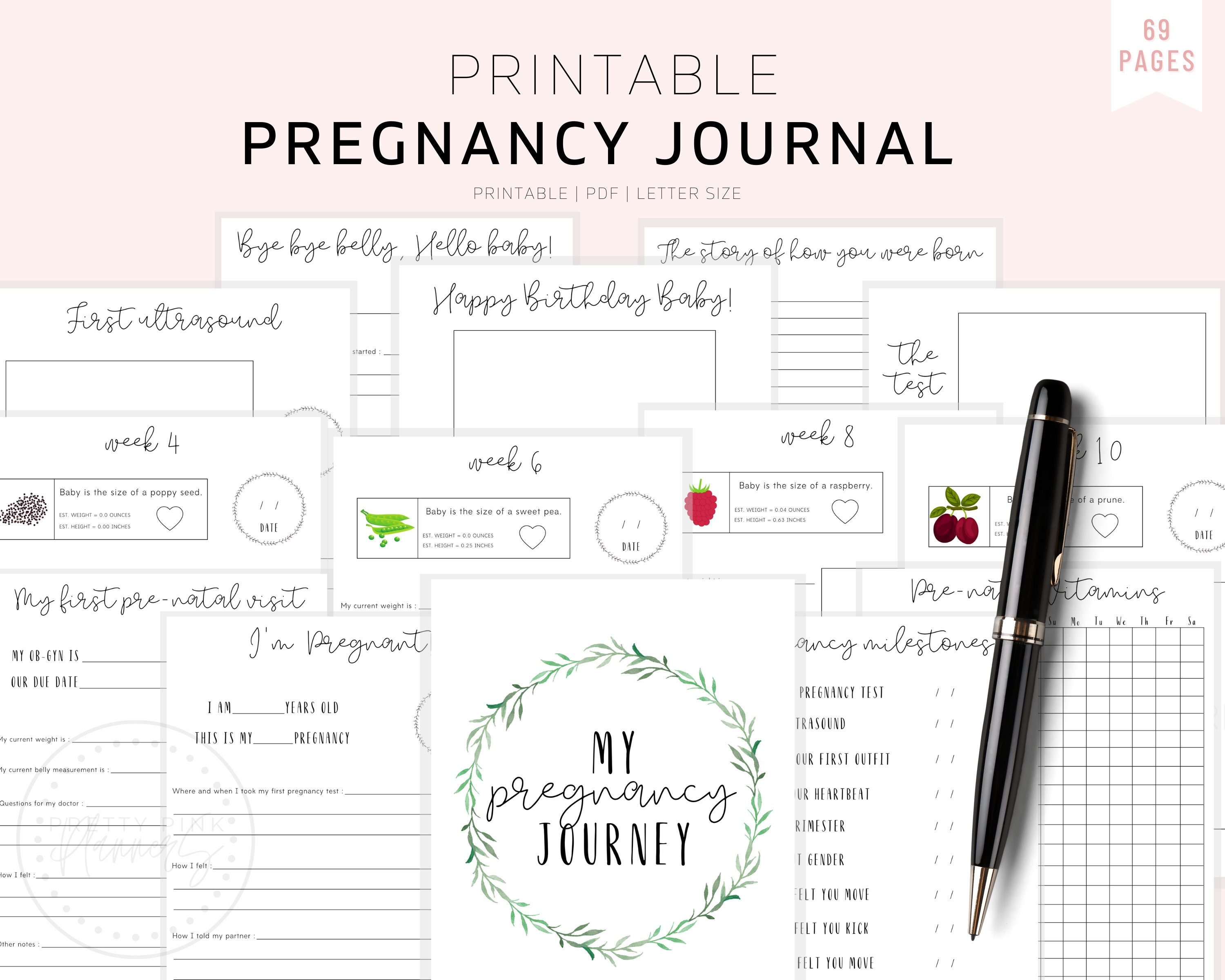 I Feel You Grow: 40 Weeks Pregnancy Journal, My lovely