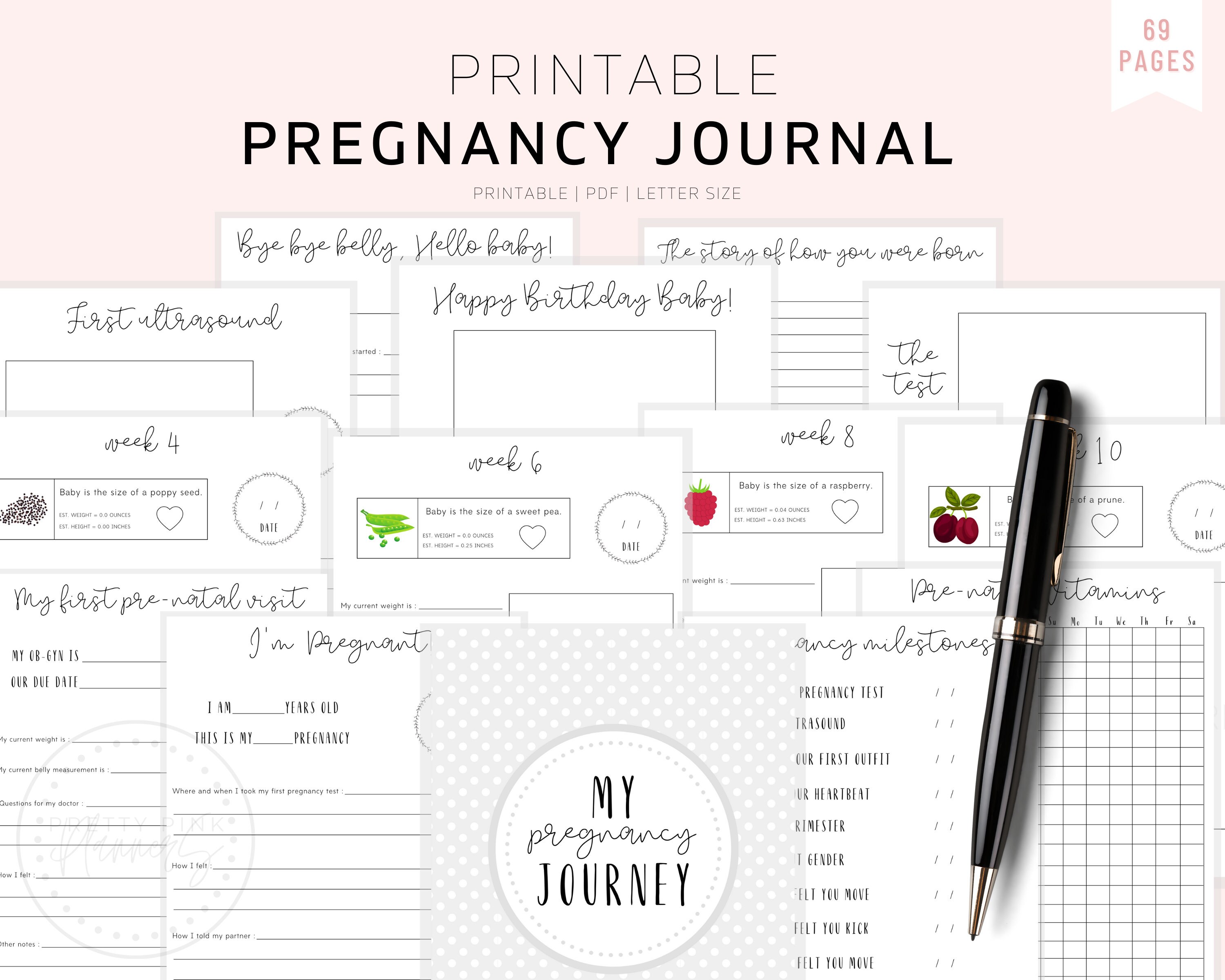The Ultimate Pregnancy Journal Printable Pregnancy Journal - Etsy