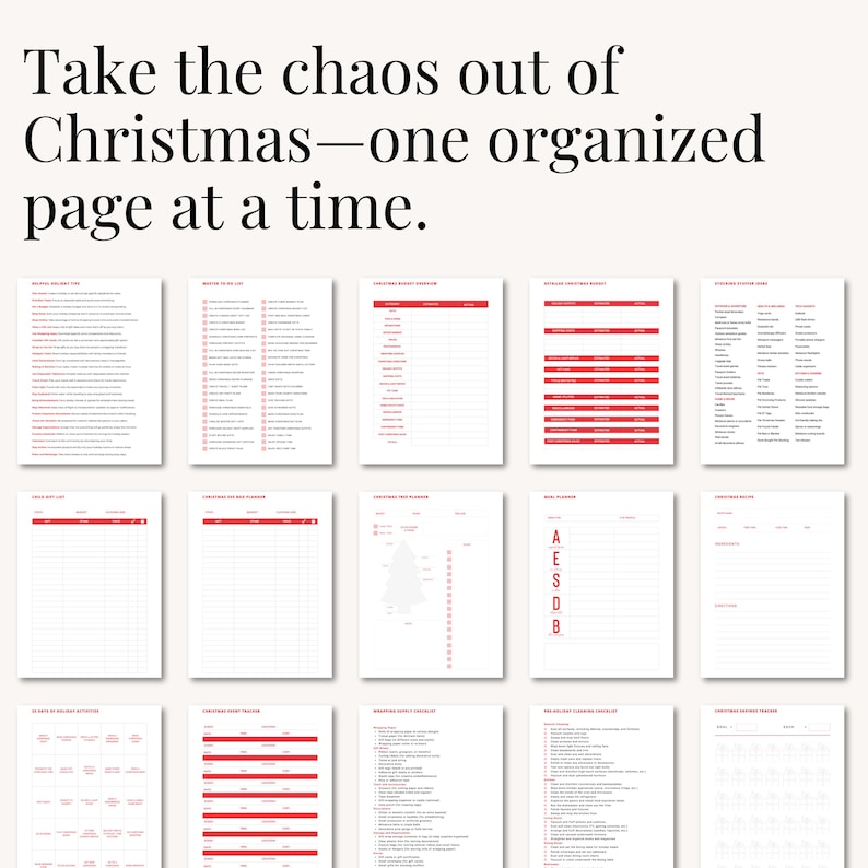 Printable holiday checklist and gift list tracker to streamline Christmas preparations for busy households