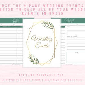 Wedding Planner Printable, Printable Wedding Planner Kit, Wedding Binder Template, Wedding Planning Book, Wedding Planner Organizer image 7