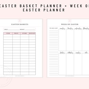 Easter Planner, Spring Planner, Easter Organizer, Easter Printable, Spring Printable, Easter Gifts, Easter Bunny, Holiday Printable image 6