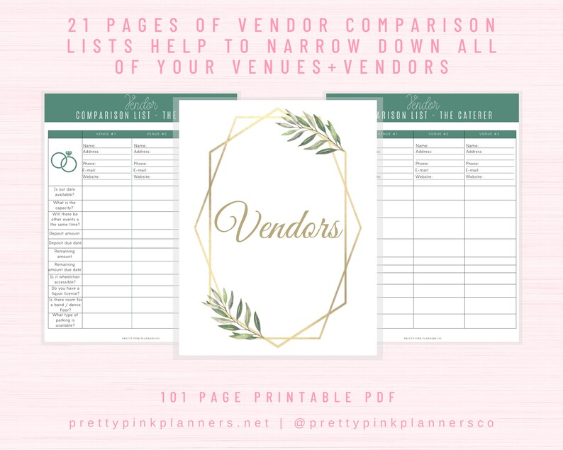 Wedding Planner Printable, Printable Wedding Planner Kit, Wedding Binder Template, Wedding Planning Book, Wedding Planner Organizer image 2