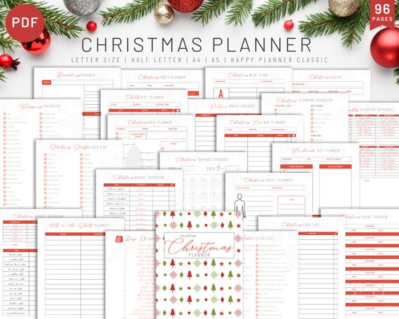 Christmas Planner Printable, Holiday Planner, Gift Budget Planner ...