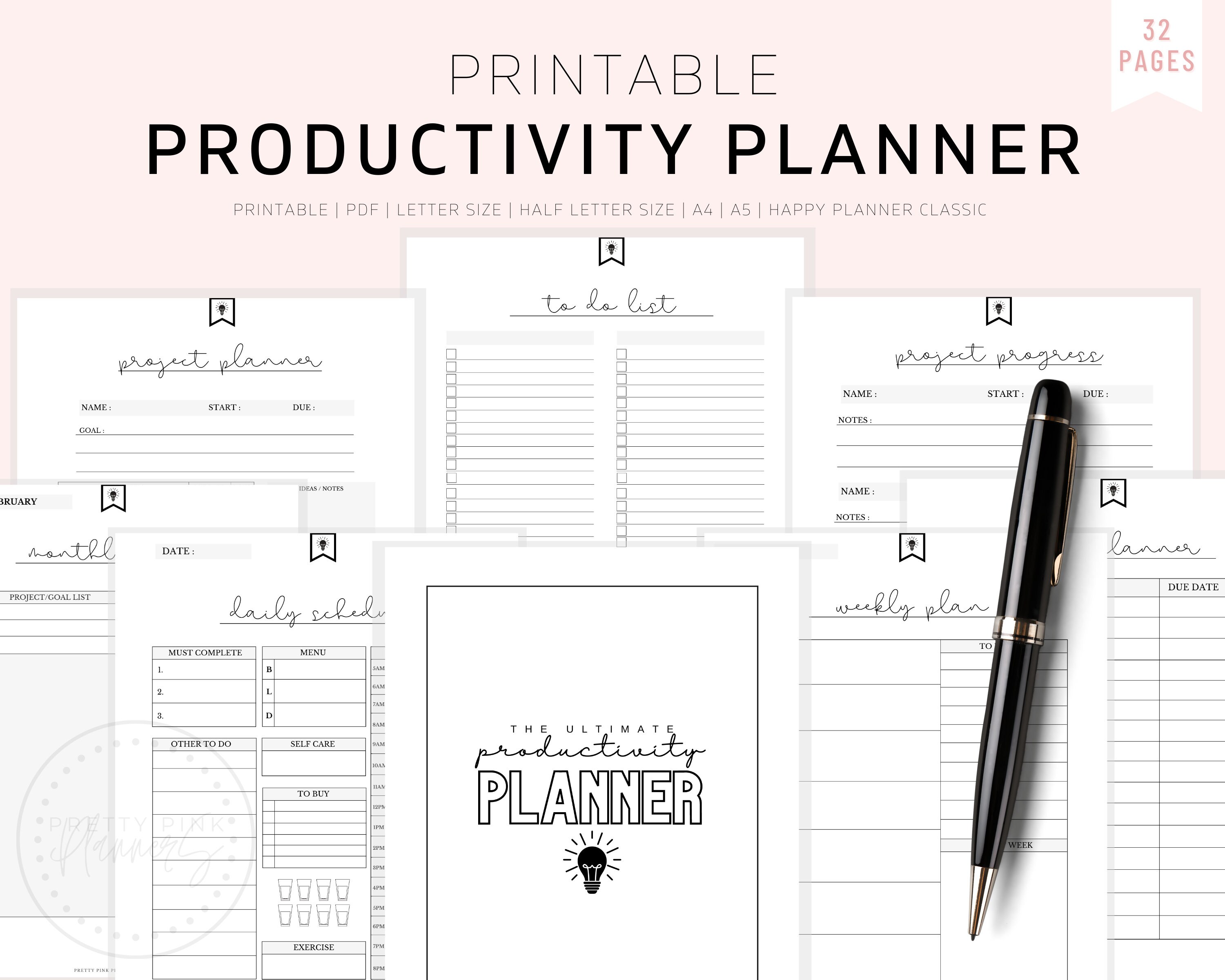 Daily Productivity Planner, Life Planner Kit, Project Planner, Projec…
