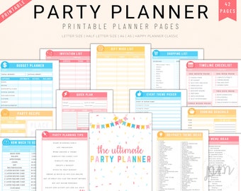 Printable Party Planner Event Planner Birthday Planner - Etsy