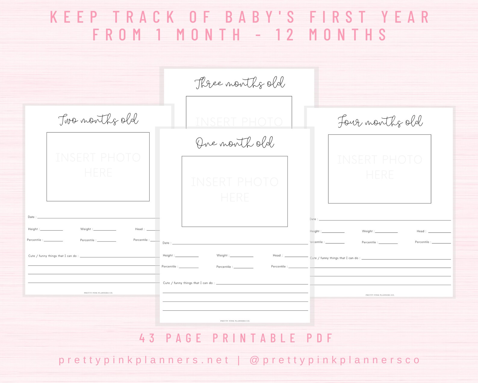 Baby Book Printable Baby Book Pages Baby Memory Book Baby Etsy