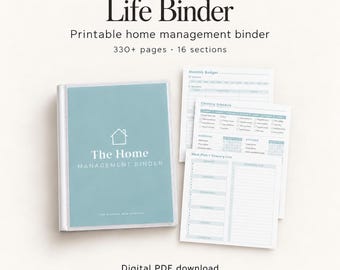 Carpeta de organización personal, carpeta de organización del hogar, carpeta de emergencias, planificador para TDAH imprimible, planificador familiar, planificador del hogar, cronograma de limpieza