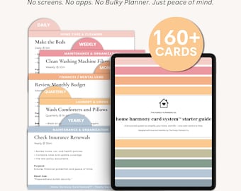 Mental Load Organizer for Women Printable Routine Card System Daily Weekly Home Tasks for Moms Caregivers Overwhelmed Household Planner