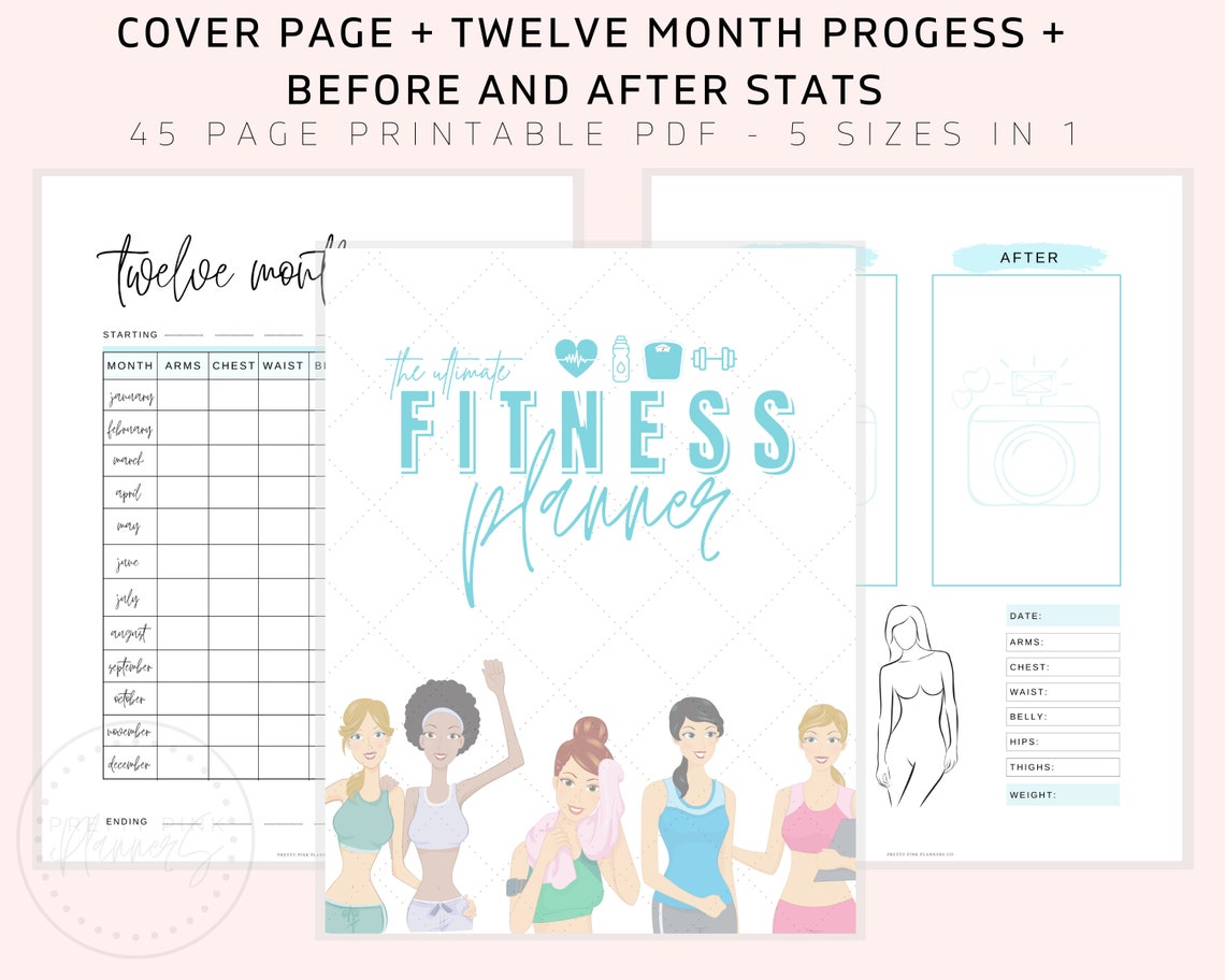 Fitness Planner Printable Printable Health and Fitness - Etsy
