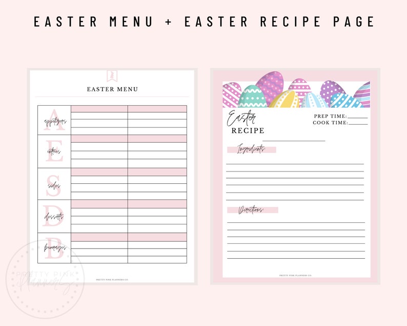 Easter Planner, Spring Planner, Easter Organizer, Easter Printable, Spring Printable, Easter Gifts, Easter Bunny, Holiday Printable image 4