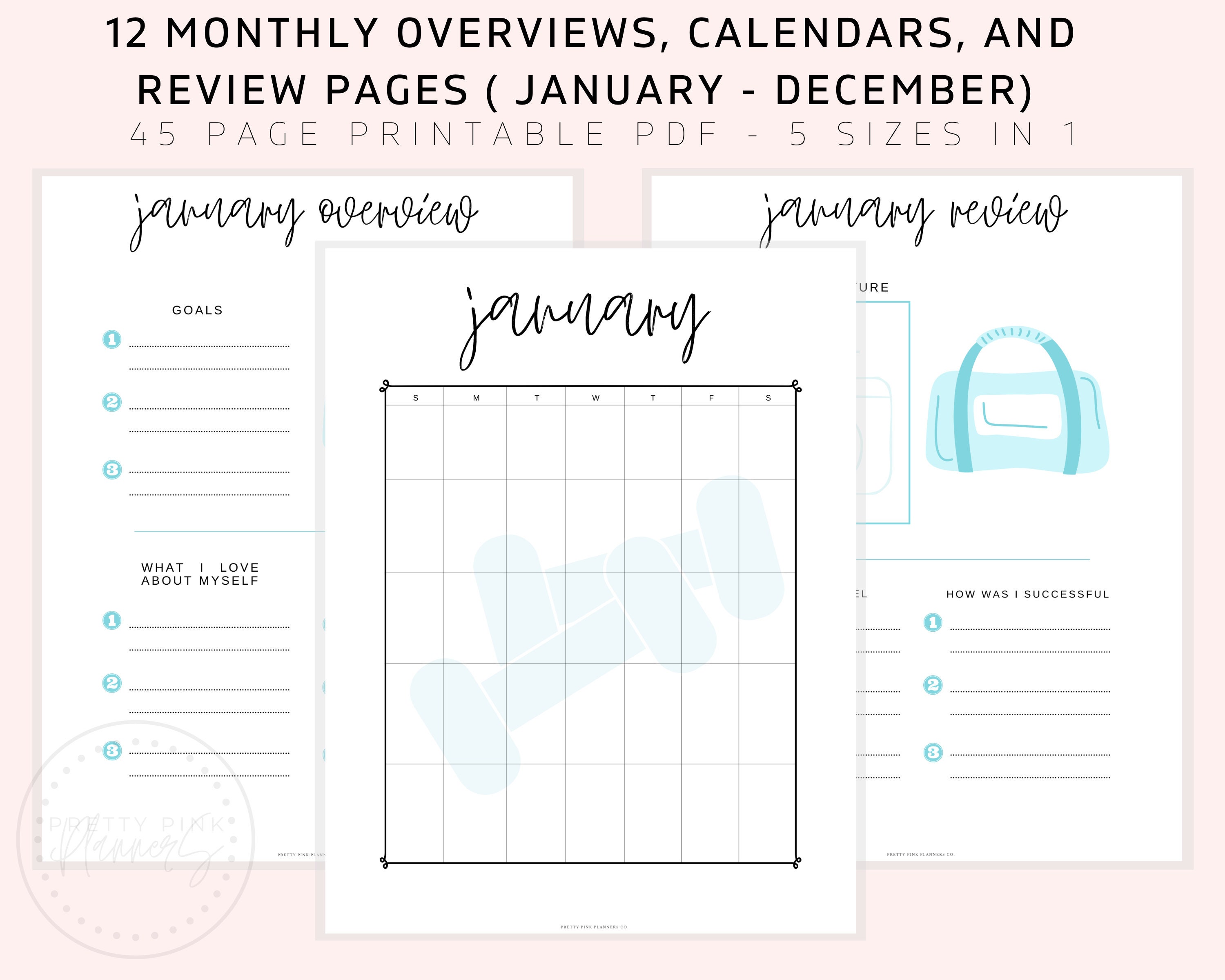 Fitness Planner Printable Printable Health and Fitness - Etsy