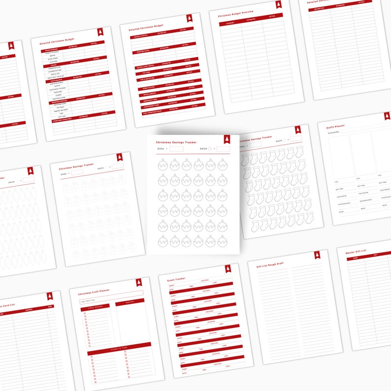 Ultimate Christmas Planner Printable, Christmas Gift Tracker, Christmas