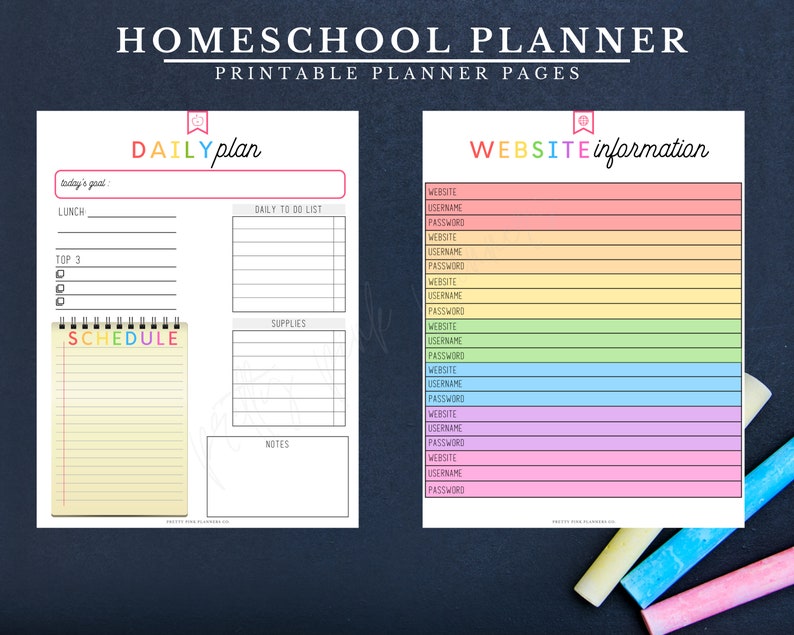 homeschool planner homeschool printable homeschool schedule etsy