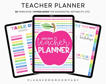 Digital Teacher Planner, Teacher Digital Planner, Teacher Planner, Lesson Planner Book, GoodNotes Planner, Teacher iPad Planner