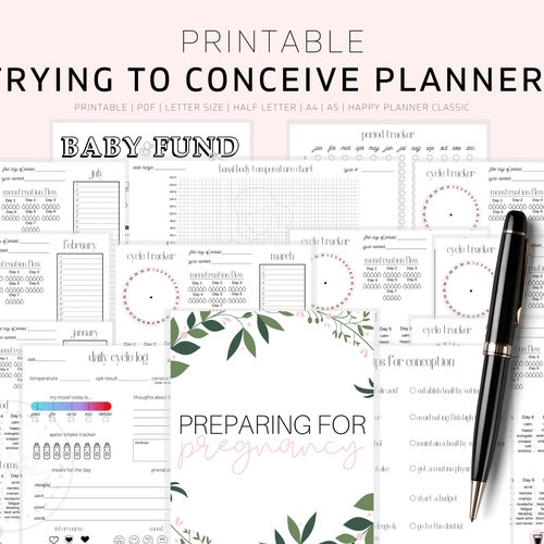 Printable Pregnancy Planner Fertility Tracker Planner - Etsy
