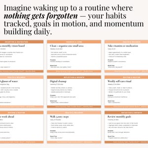 Executive function tool featuring digital habit cards to create low-stress, achievable routines for home use