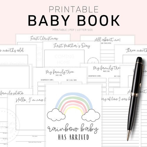 Baby's First Memory Book Printable/ Digital Download Etsy