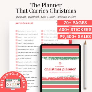 GoodNotes Christmas Planner, Digital Christmas Planner, Holiday Planner, Gift Planner Family, Christmas Budget, Digital Xmas Planner